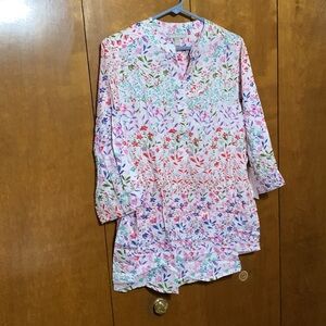 Woman Within- Colorful Floral Top (NEW)